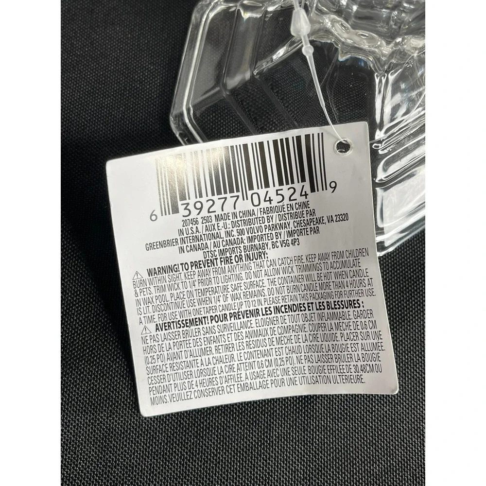 Luminessence Clear Glass Hexagon Taper Candle Holder Set of 6 4 inch 207456 2503